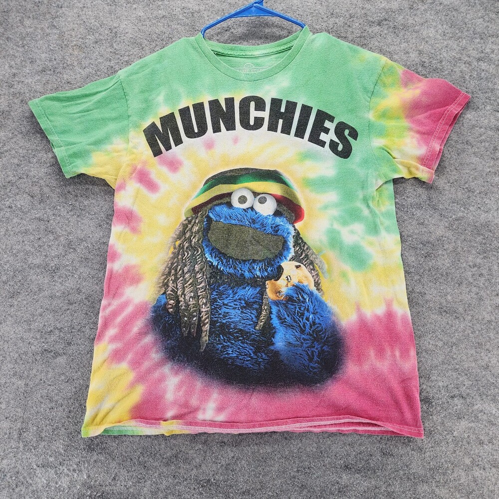 Sesame Street Shirt Womens Medium Munchies Tie Dye